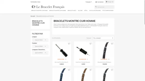 Capture d'écran du projet Le Bracelet Français