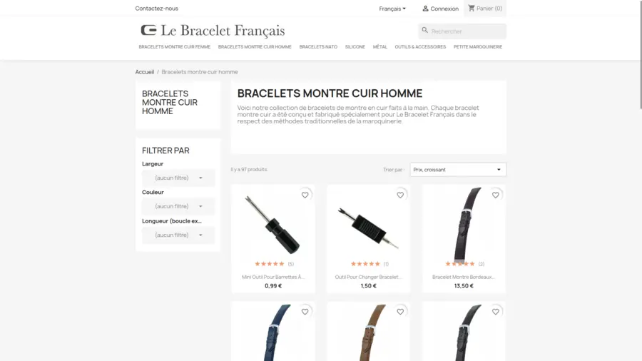 Capture d'écran du projet Le Bracelet Français