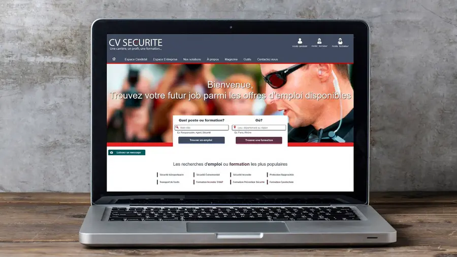 Capture d'écran du projet CV Sécurité