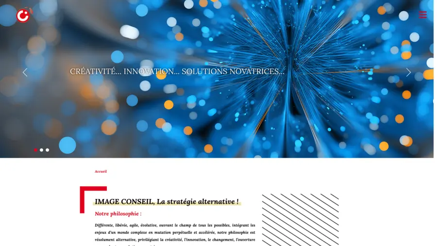 Capture d'écran du projet Image Conseil