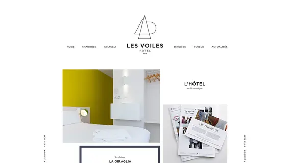 Capture d'écran du projet Hôtel des Voiles